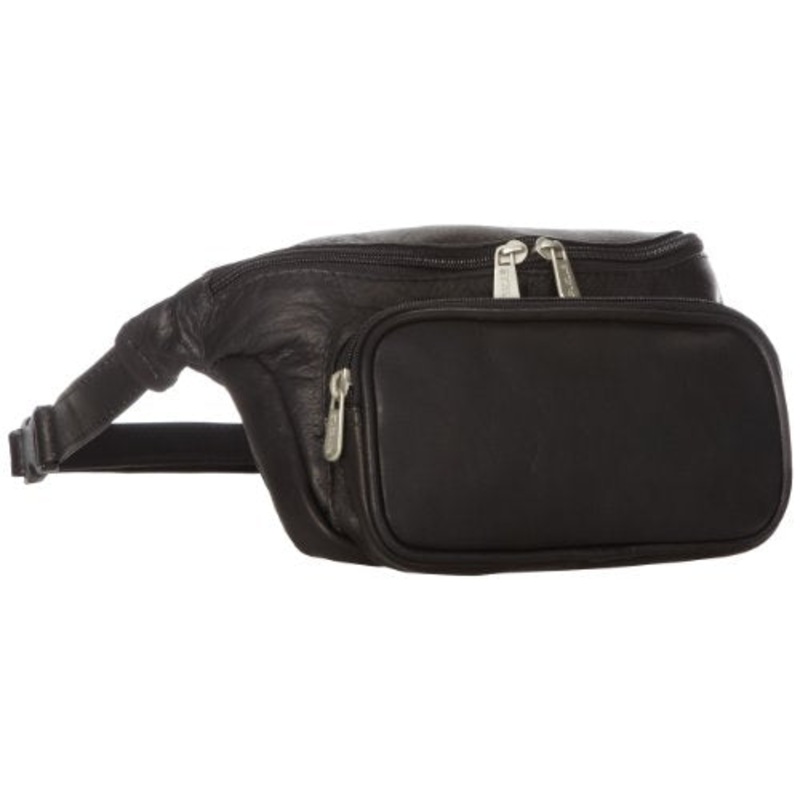 Piel Leather Large Classic Waist Bag, Black, One Size