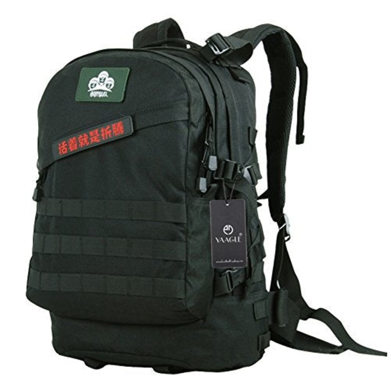 Yaagle Mens Womens Military Combat Tactical 45L Waterproof 900D Oxford Outdoor Sports Biking Hiking