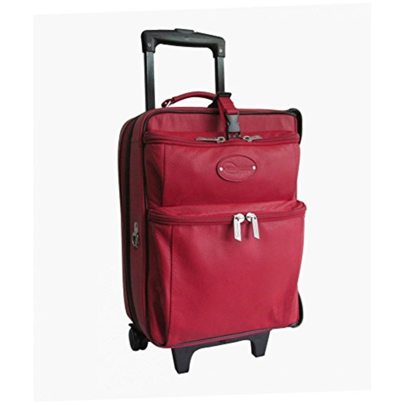 Amerileather Red Leather Novix Garment Bag (#2460-1)
