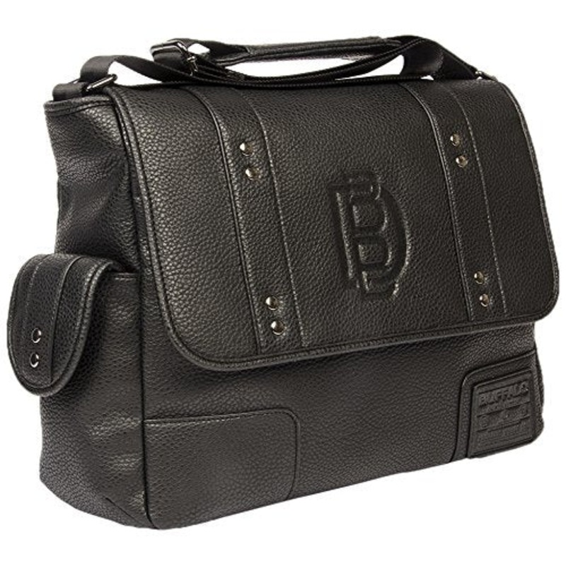 Buffalo David Bitton Men'S Ian Messenger Bag, Black, One Size