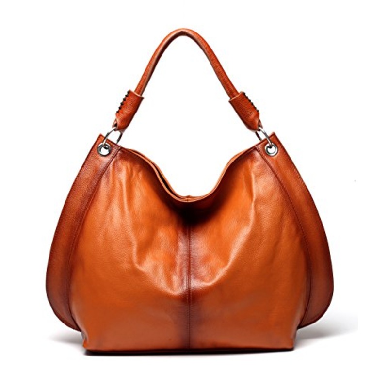 Camelia Tote Leather Handbag - Brown