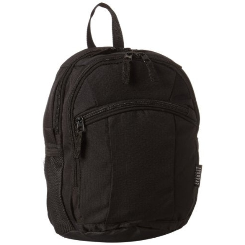 Everest Deluxe Small Backpack, Black, One Size