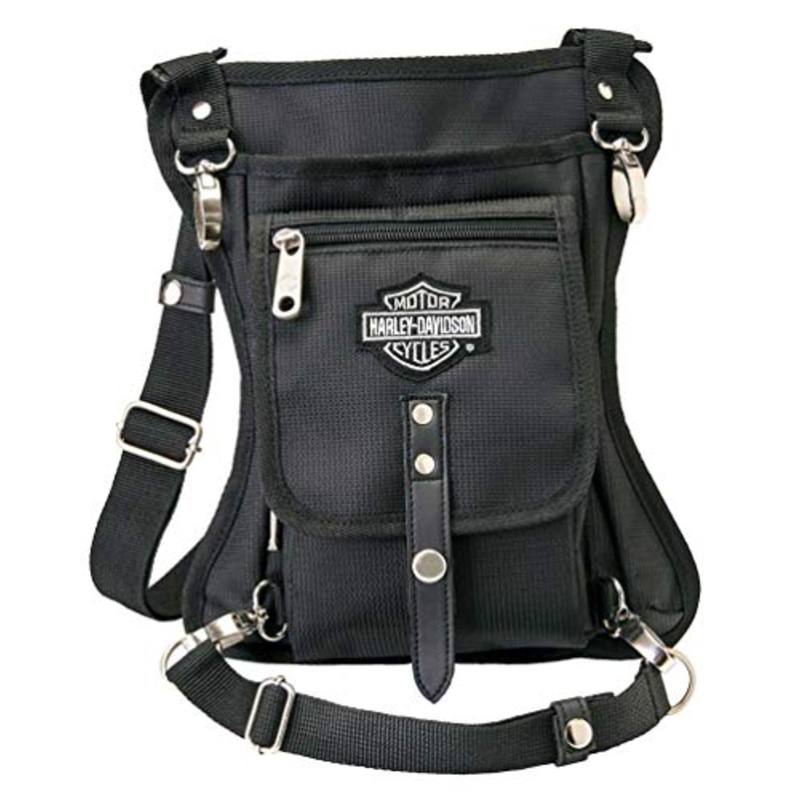 Harley-Davidson Side Slinger 2-IN-1 Shoulder Bag/Leg Holster - Black 98223