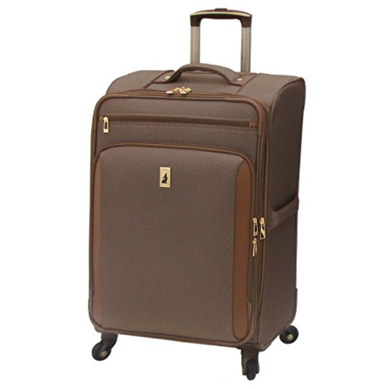 London Fog Kensington 25 Inch Expandable Spinner, Bronze, One Size