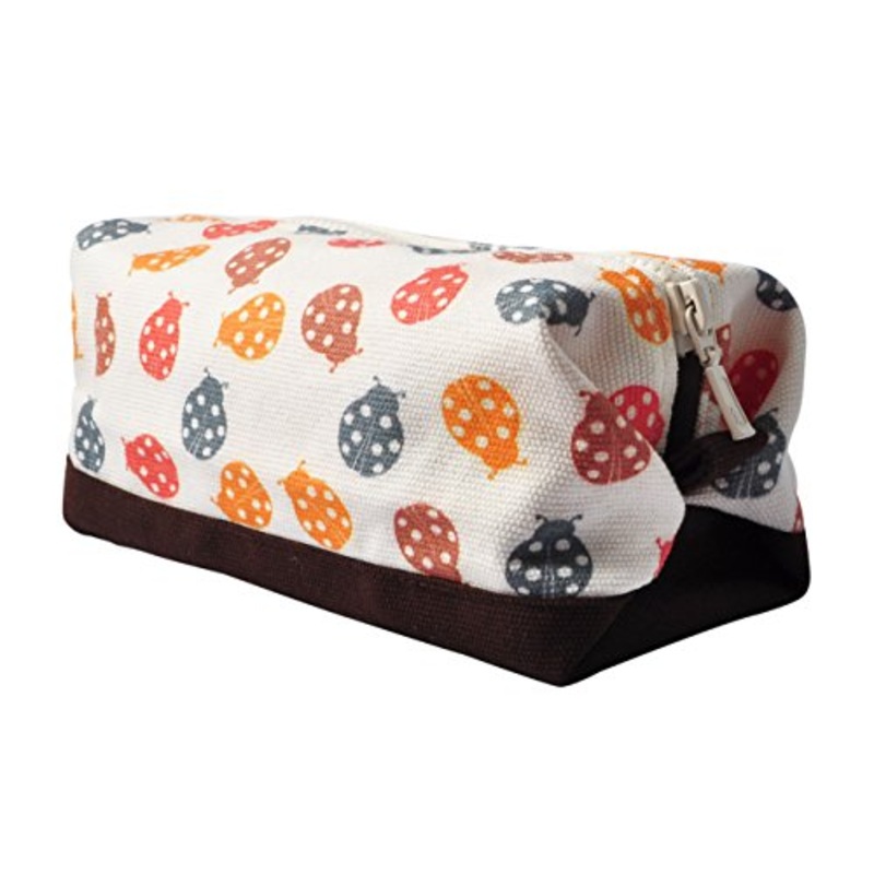 Vietsbay'S Women Ladybugprint Canvas Toiletry Bag Makeup Cosmetic Pouch