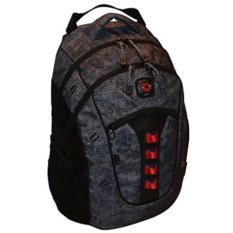 Wenger Swissgear Granite 16" Laptop Backpack Travel School Bag Black-Geo