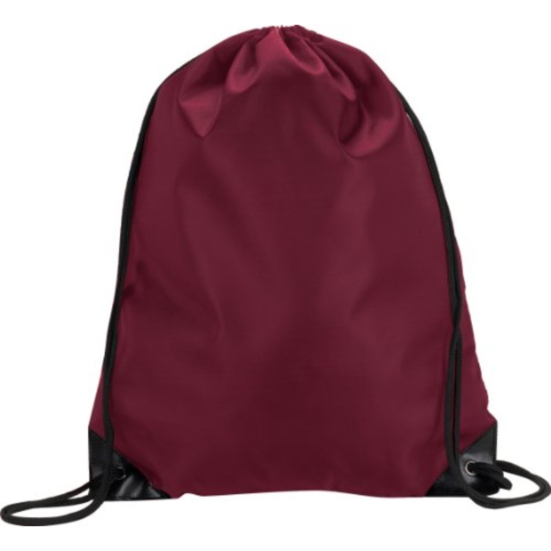 Zuzify Value Nylon Cinchsack Drawstring Backpack. Pi0182 Os Maroon