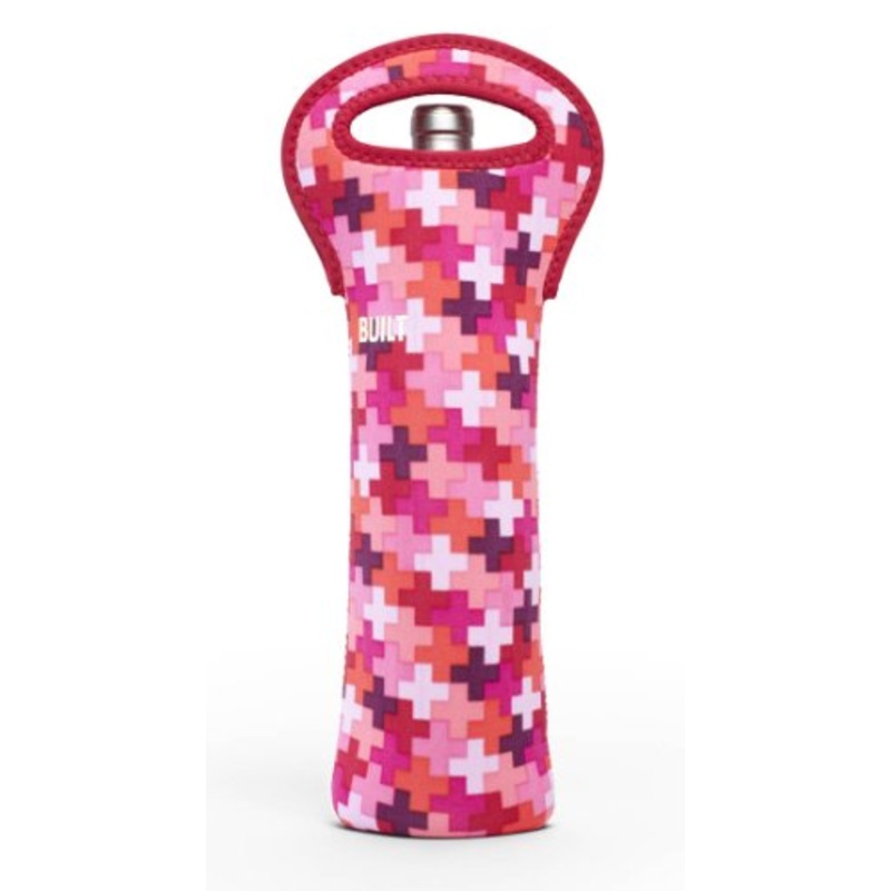 Built Original Designer Neoprene Wine/Water Bottle Tote 1-Bottle, Positivity