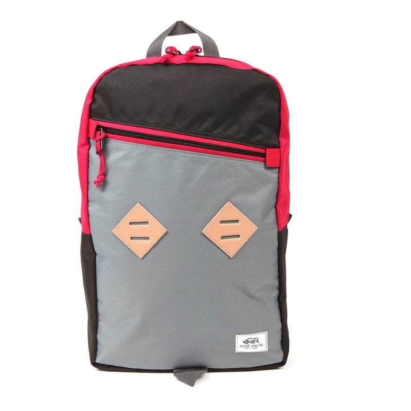 Ecko Unltd. Unisex Colorblock Zipper Everyday Backpack, Red, Small (17 in. - 22 in.)