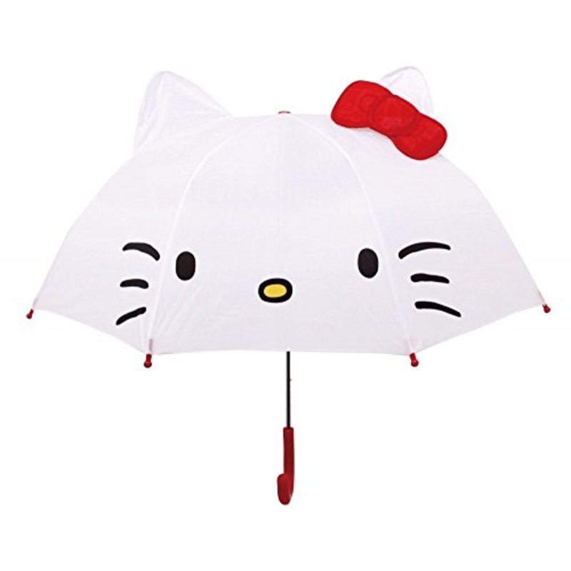 Hello Kitty Ear With Jump Umbrella White