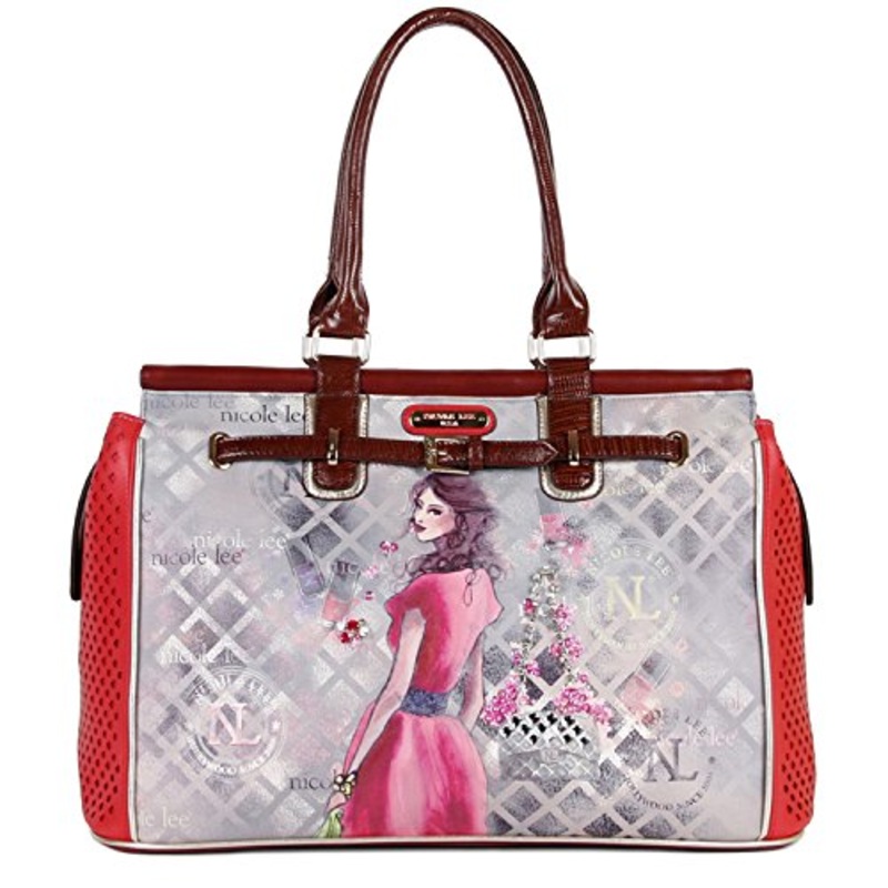 Nicole Lee Daisy Print Overnighter, Red, One Size