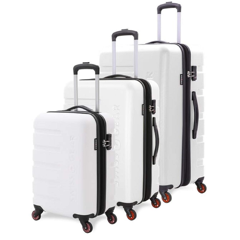 SWISSGEAR 3 PC 7366 Expandable Hardside Spinner (Set, White)