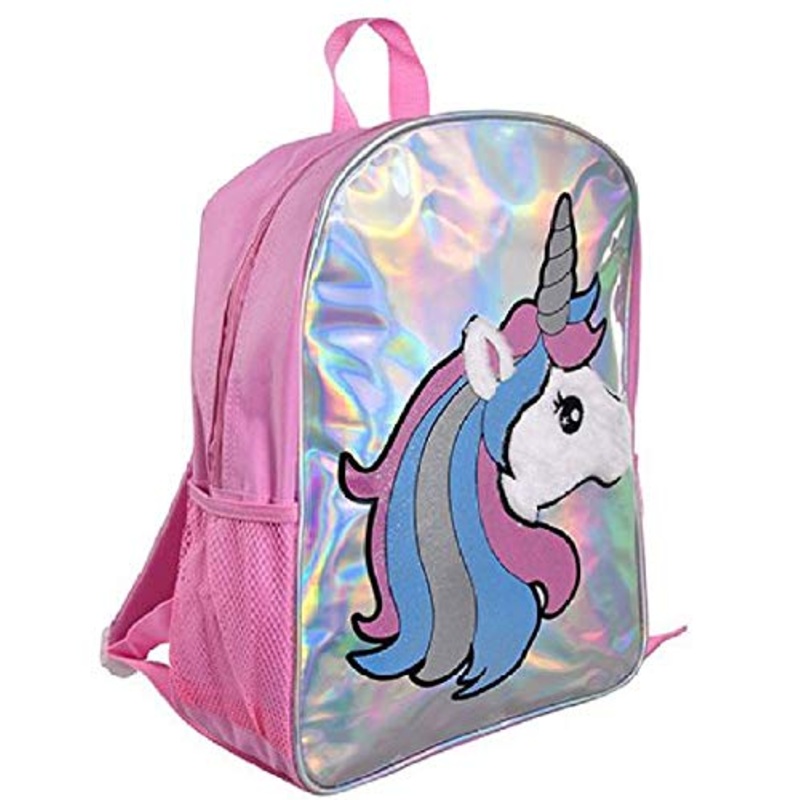 Unicorn Holographic & Plush 16" Backpack