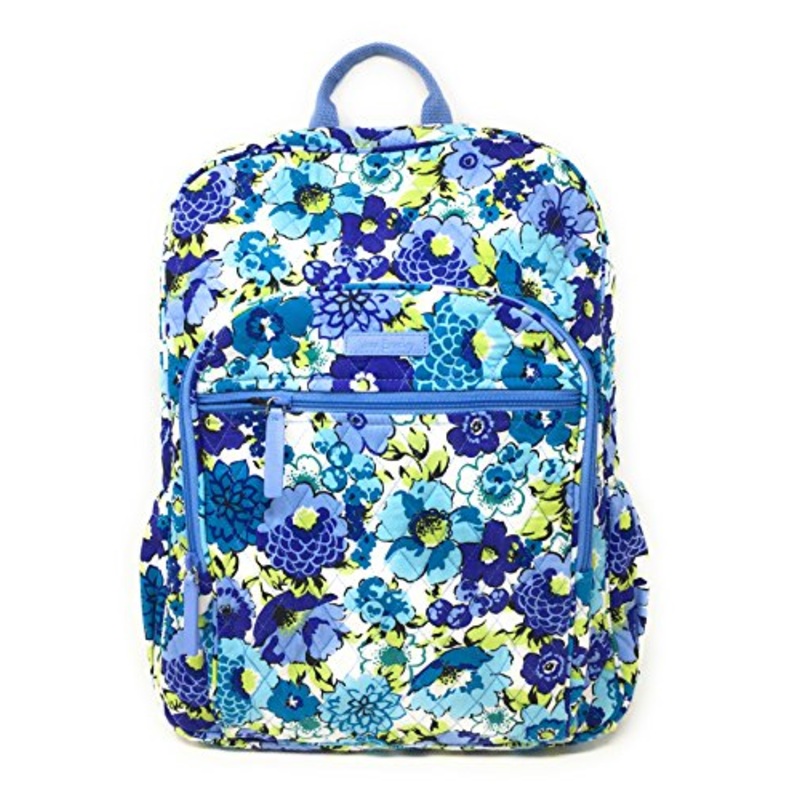 Vera Bradley Campus Backpack With Solid Color Interior (Updated Version) (Blueberry Blooms With