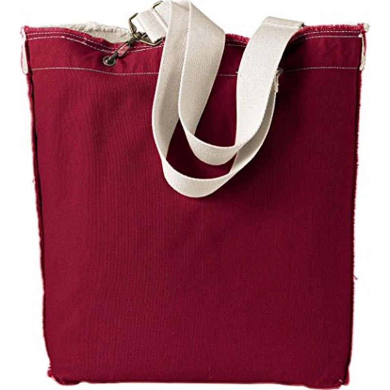 Zuzify Raw-Edge Brass Hardware Tote Bag. Bj1086 Os Chili