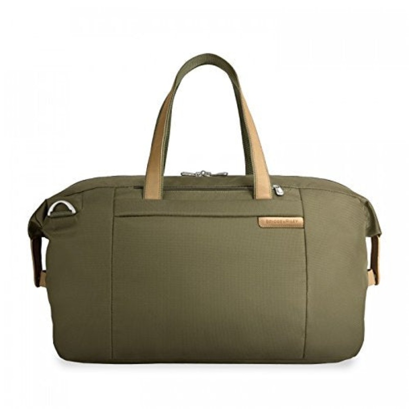 Briggs & Riley Baseline Large Travel Satchel,Olive,12X19.8X9