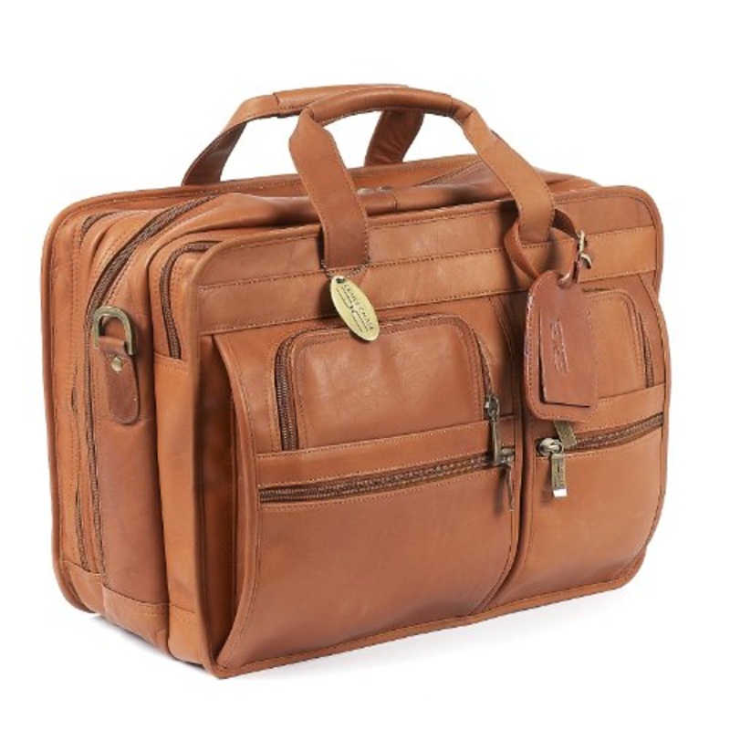 Claire Chase Executive Computer Briefcase, Saddle, One Size