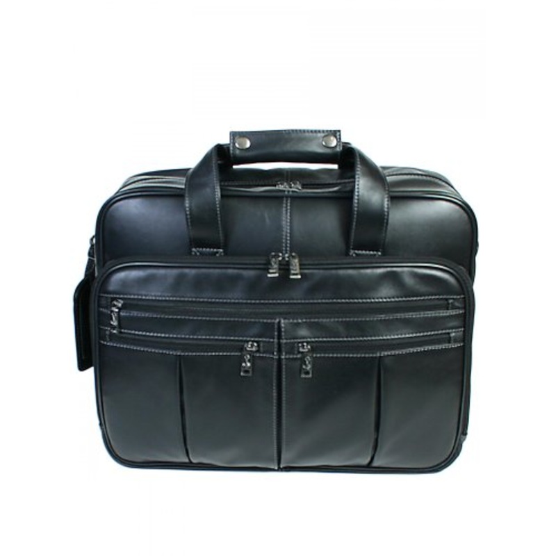 Hidesign By Scully Private Stock Laptop Briefcase,Plonge Black,One Size