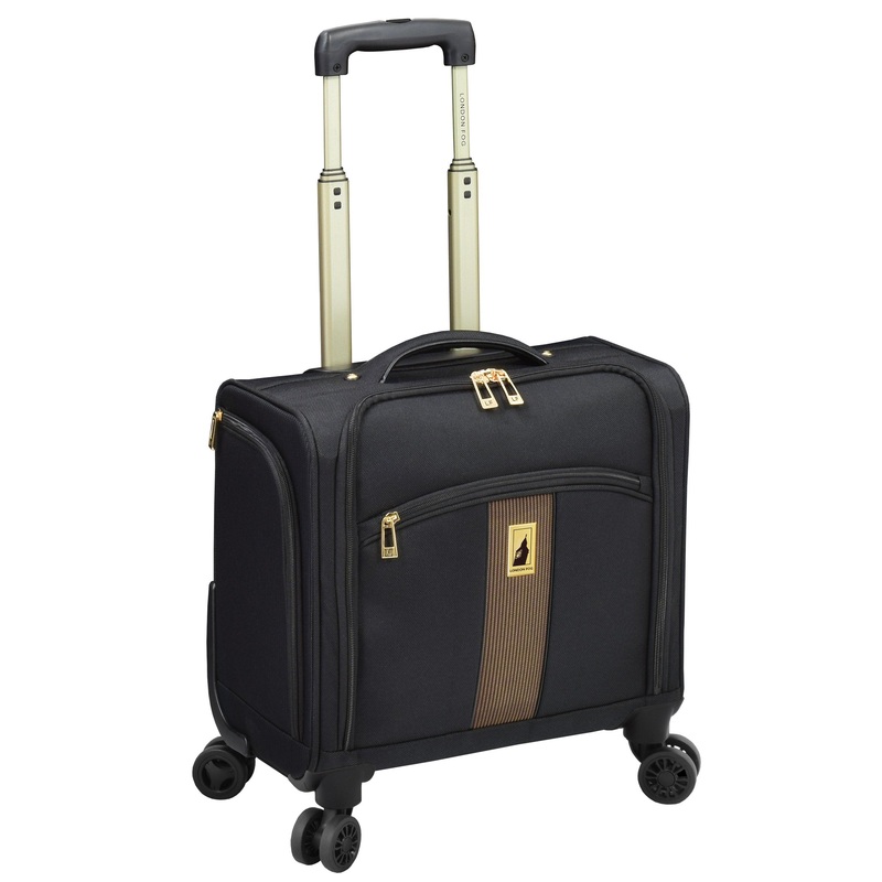 London Fog Langley 8 Wheel 15" Under The Seat Bag, Black
