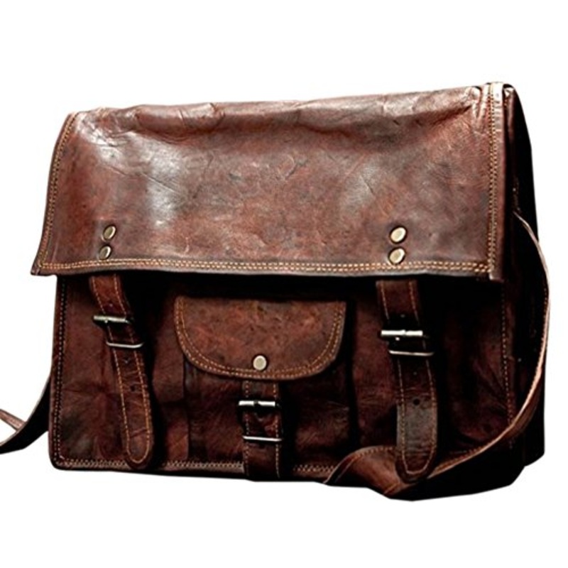 Phoenix Craft Vintage Leather Messenger Bag Handmade Crossbody Shoulder Bag Women Purse Handbag
