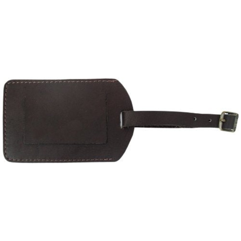 Piel Leather I.D. Tag, Chocolate, One Size