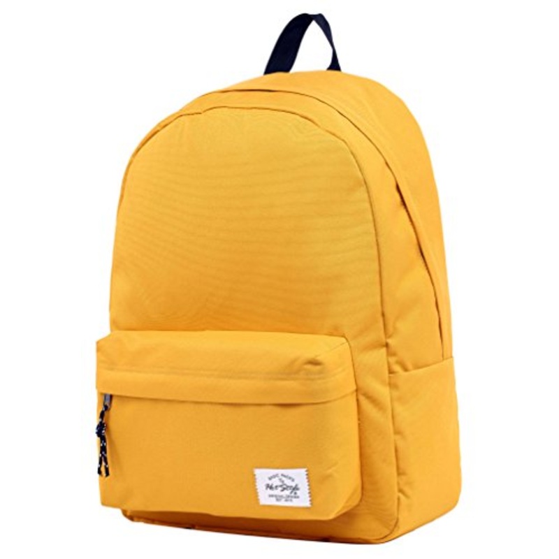 SIMPLAY Classic School Backpack Bookbag, 17"x12.5"x5", Goldenrod