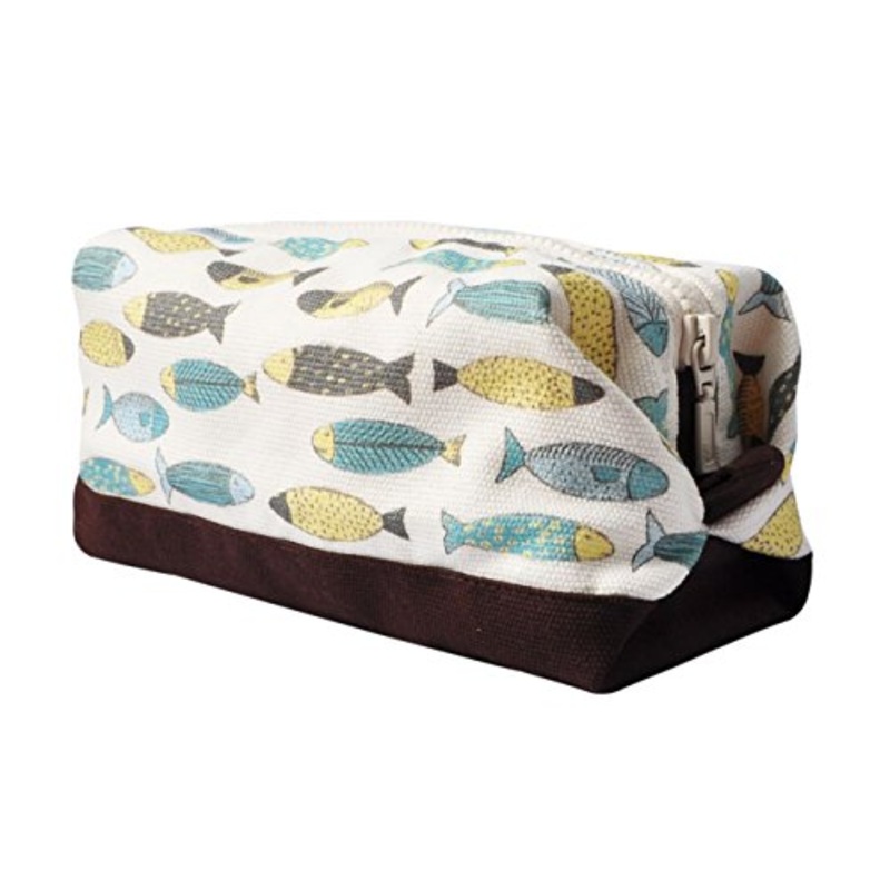 Vietsbay'S Women Vintage Fishprint Canvas Toiletry Bag Makeup Cosmetic Pouch