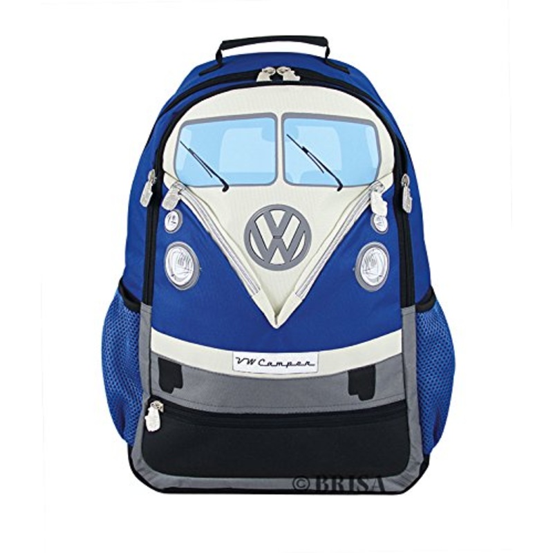 Vw Collection By Brisa Backpack With Vw Bus T1 Front Design (Blue)