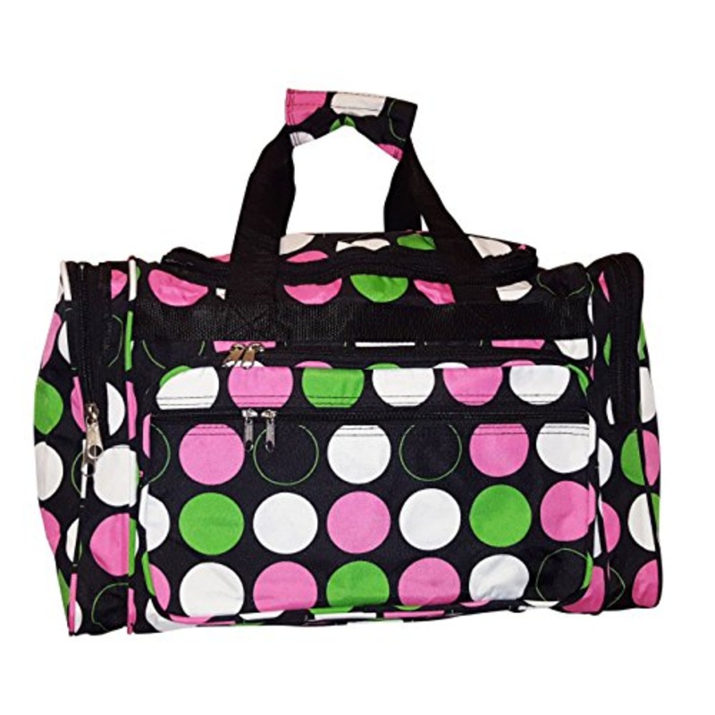 19" Fashion Multi Pocket Duffle Bag - Personalization Available (Blank - Multi Dot)