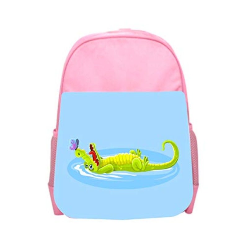 Childrens Backpacks Animal Gator Butterfly Girls Kids Pre-School Backpack - Pink