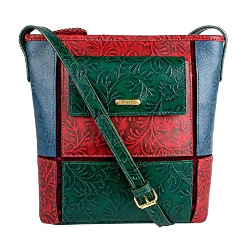 Hidesign Women'S Sindhu Leather Cross Body Bag, Red