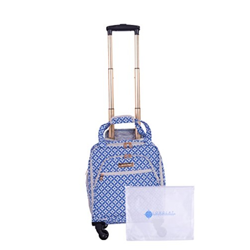 Jenni Chan Colima 2-Piece Set 15" Spinner 311 Bag Travel Tote, Blue, One Size