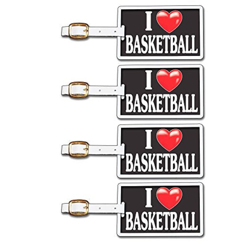 Tag Crazy I Heart Basketball Four Pack, Black/White/Red, One Size