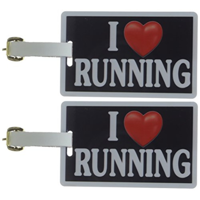 Tag Crazy I Heart Running Two Pack, Black/White/Red, One Size