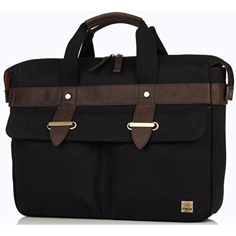 Knomo Balham Farnham 15-Inch Briefcase, Black