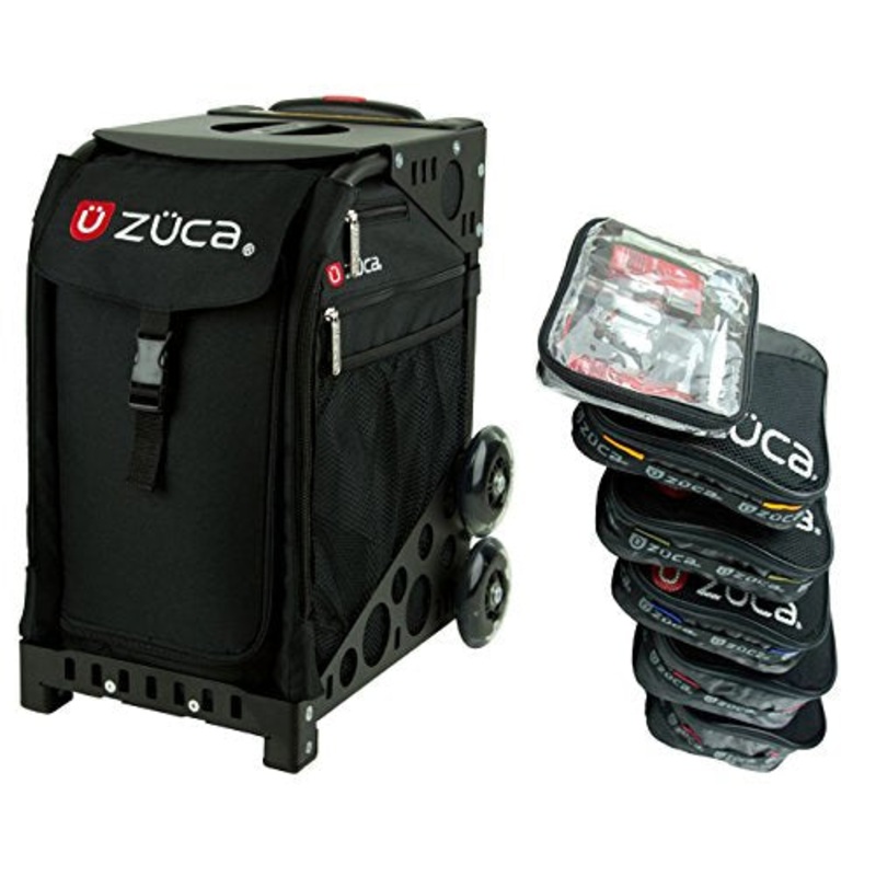 Zuca Obsidian Sport Insert Bag With Black Frame (Non-Flashing Wheels), And Special Set Of 5 Packing