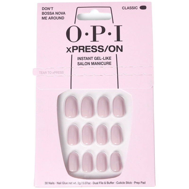 OPI xPRESS/ON Nude Press On Nails Gel-Like Salon Manicure - Dont Bossa Nova Me Around