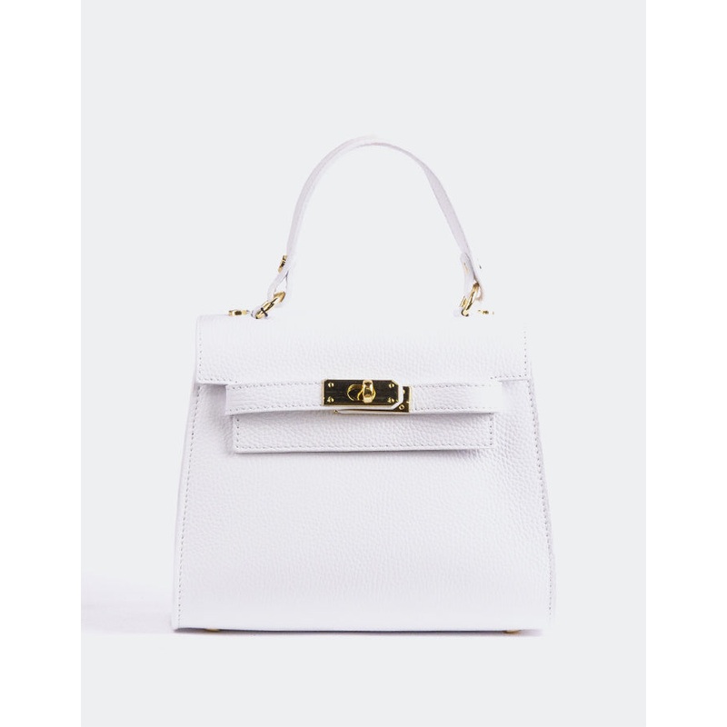 Vance White Leather