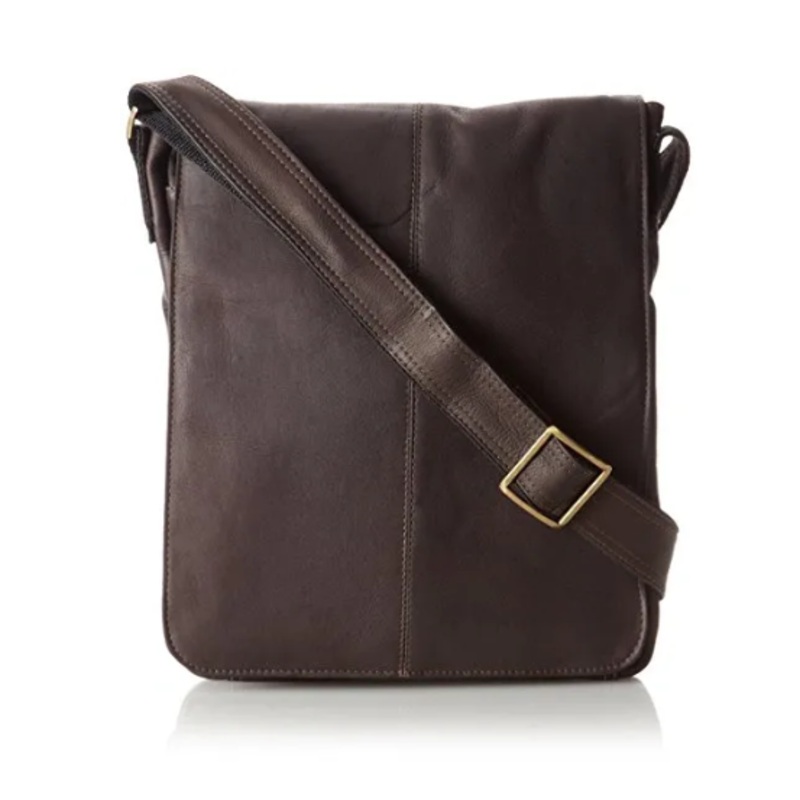David King & Co. 145 Leather Small Vertical Messenger Bag- $120