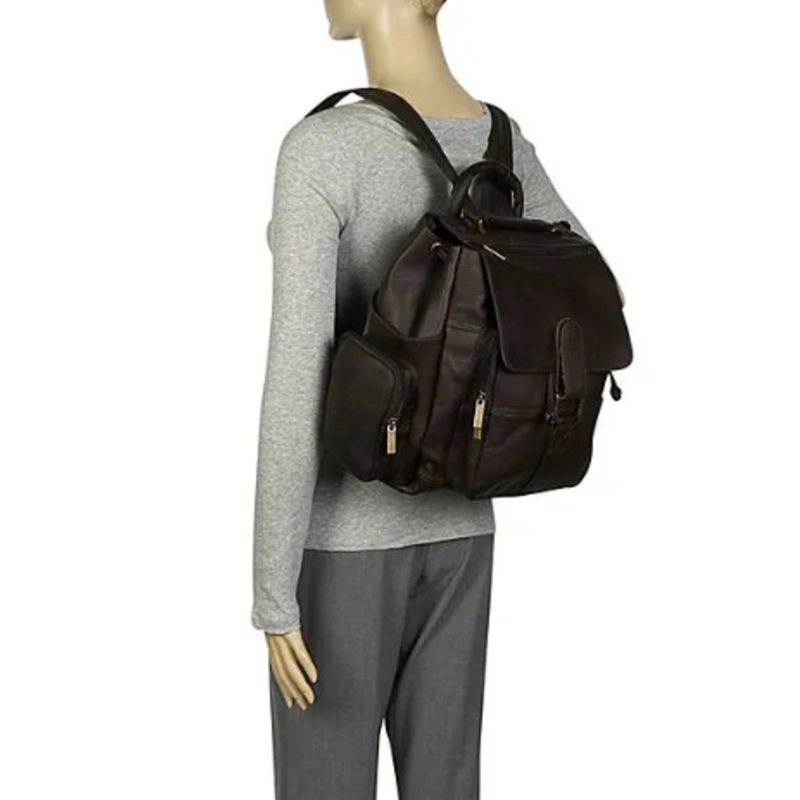 David King & Co. 323 Leather Top Handle Backpack Unlined