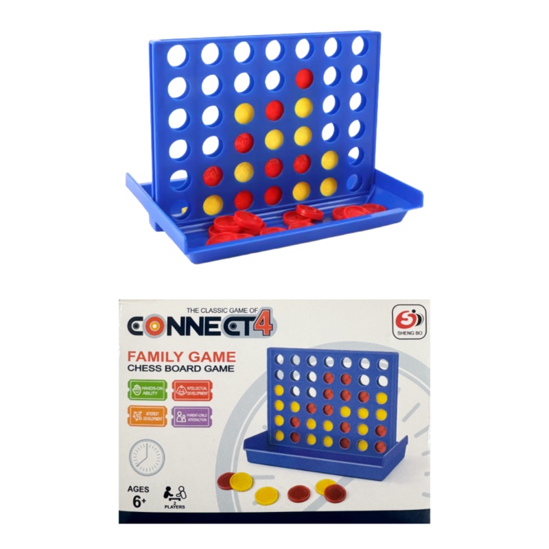 Four In A Row Classic Family Board Game (Travel Sized)