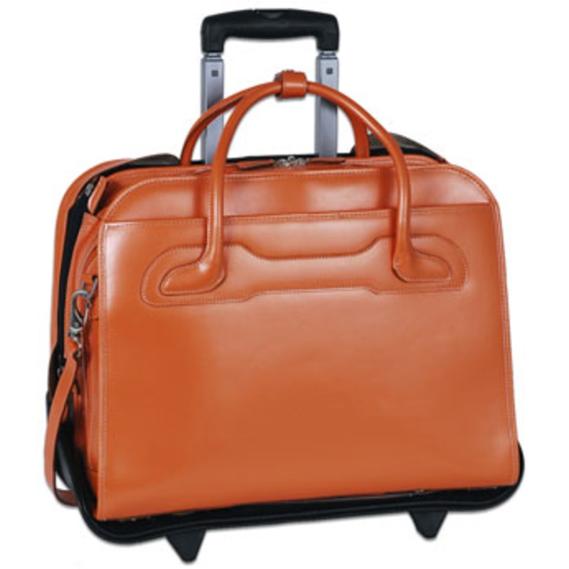 McKlein W Series  WILLOWBROOK 9498 Leather Detachable-Wheeled Ladies' Briefcase