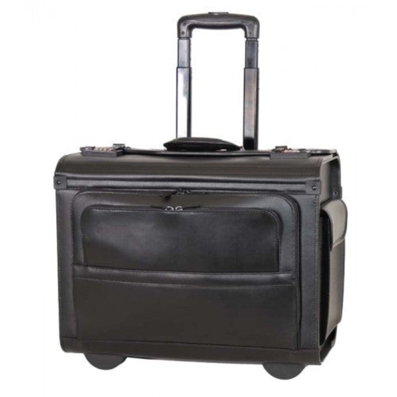 Netpack Leather Wheeled Catalog Case / Litigation Case 15011 Black