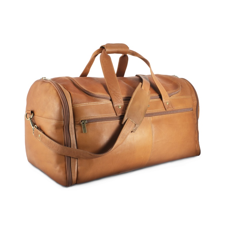 Colombian Leather 22" Multi-Pocket Duffle Bag 771-2206