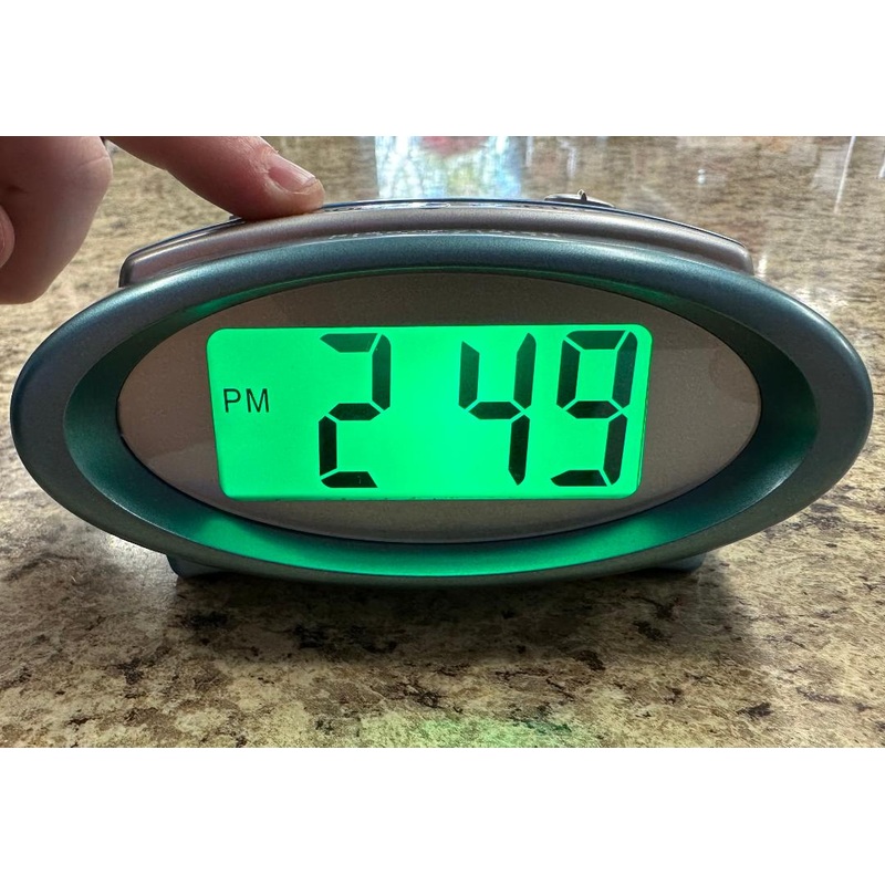 La Crosse Digital Alarm Clock with Night Vision Technology 30330 Blue