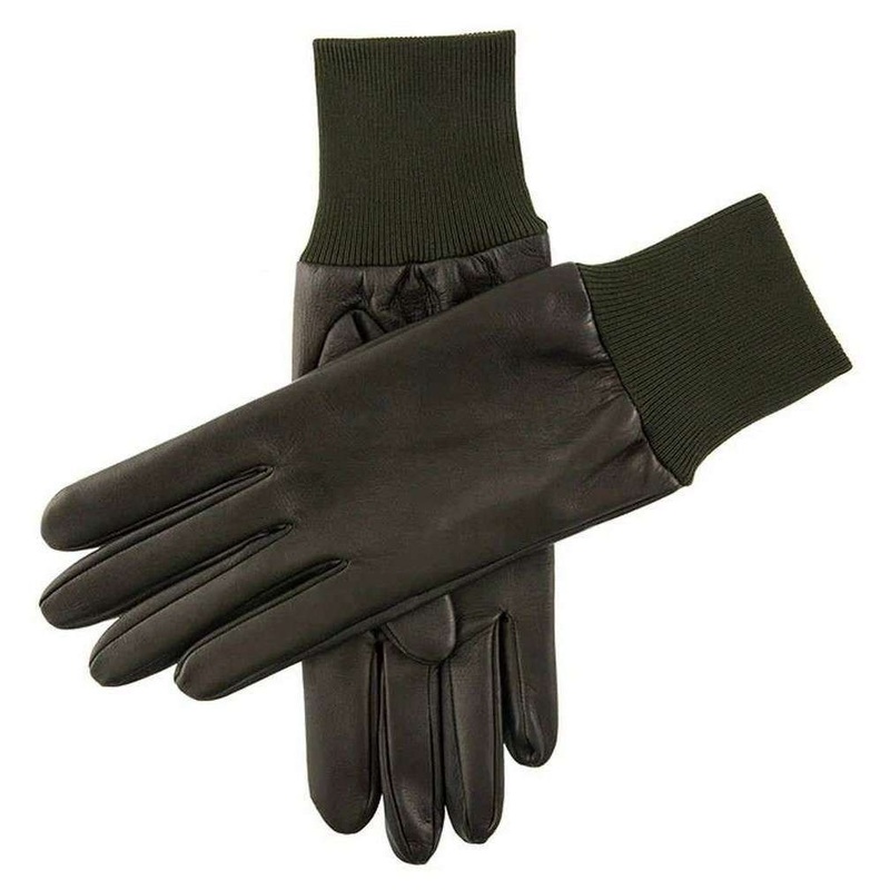 Dents Lady Royale Left Hand Leather Shooting Gloves - Olive Green