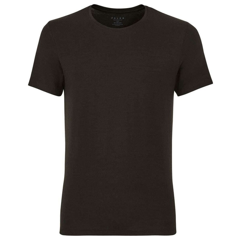 Falke Daily ClimaWool Crew Neck T-Shirt - Black