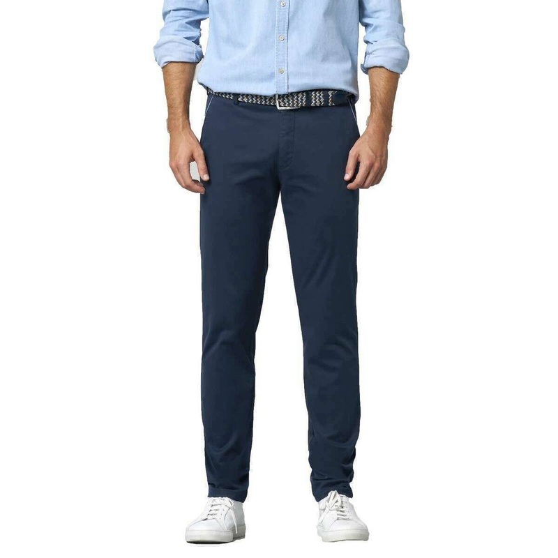 Meyer New York Stretch Summer Twill Casual Chinos - Navy