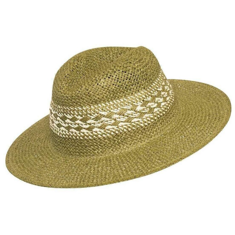 Powder Amara Hat - Forest Green/Cream