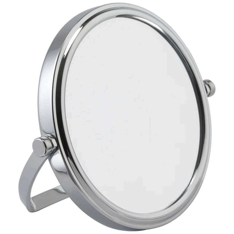 Alice Wheeler London 7x Magnification Round Large Mirror - Chrome
